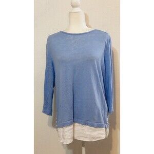 J. Jill Love Linen Size M Knit Top Lagenlook Capsule Wardrobe Minimalist Fall